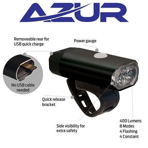 Azur USB Fusion 400 Lumens Head Light